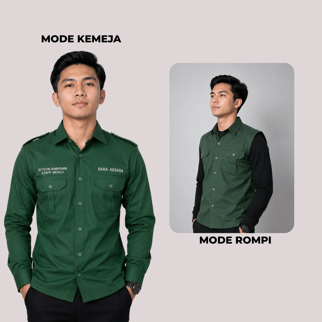 Kemeja 2 in 1 Semi Rompi