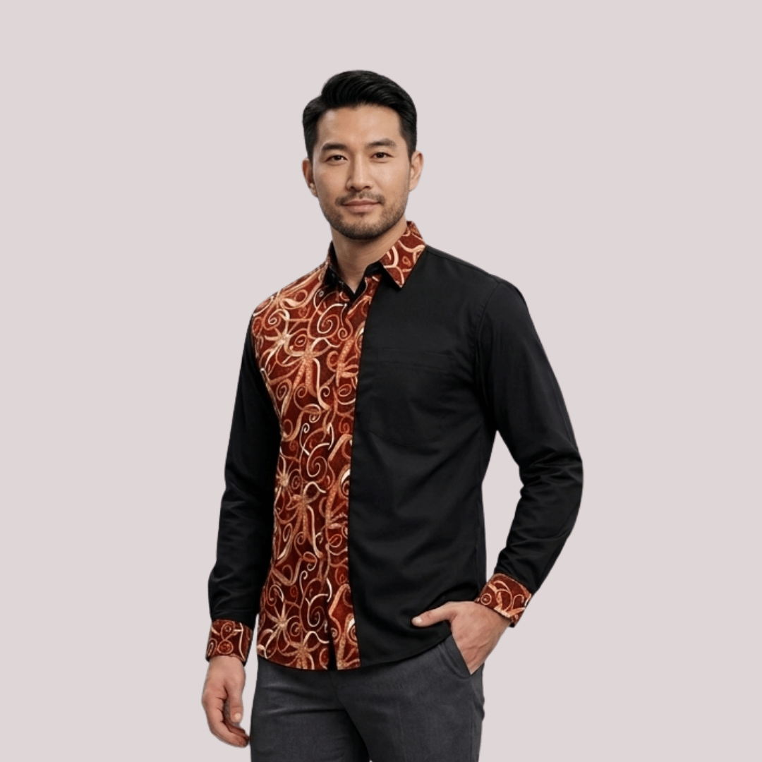 Kemeja Kombinasi Batik