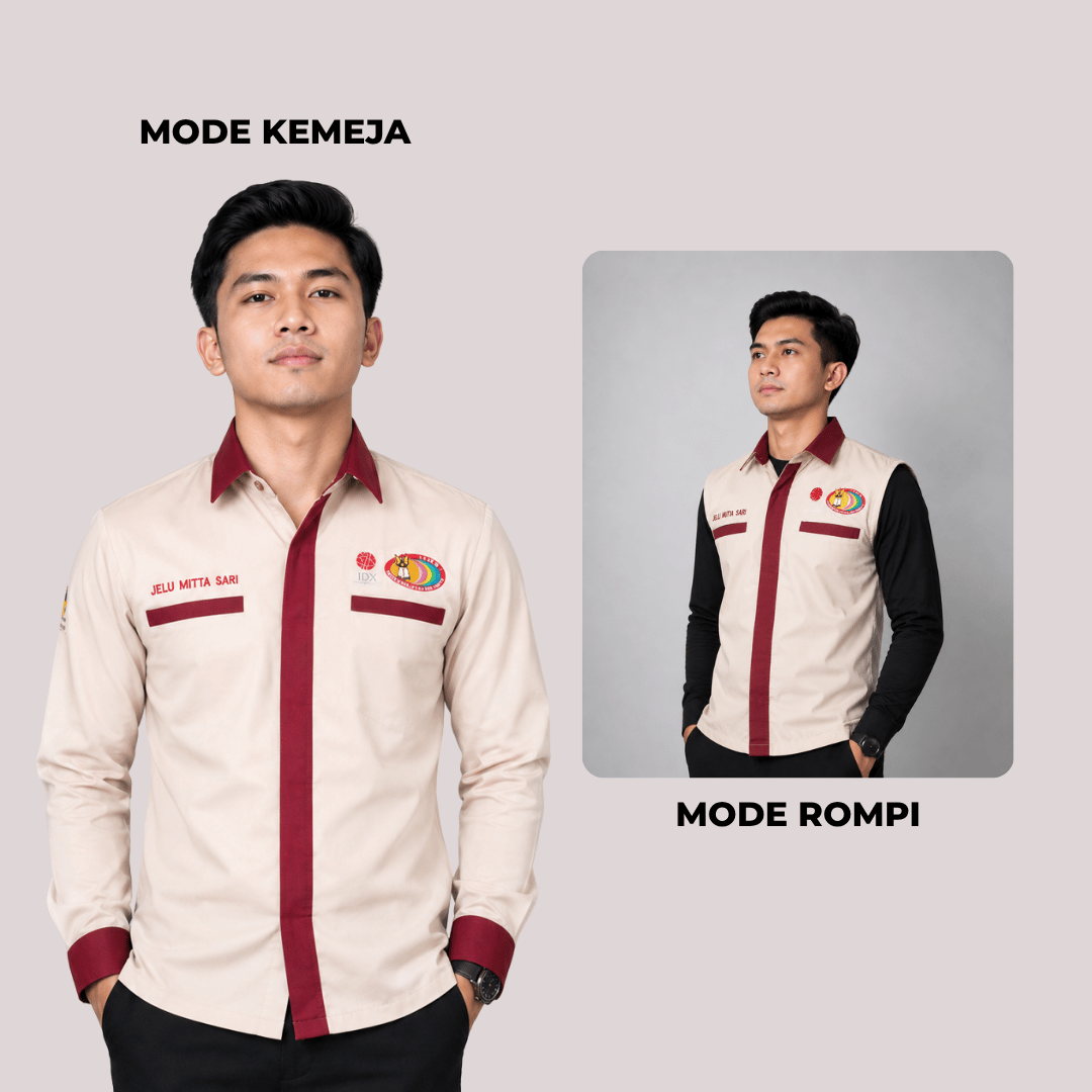 Kemeja 2 in 1 Semi Rompi